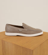 Beige moccasin shoes