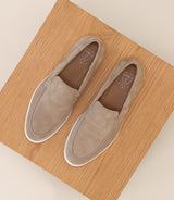 Beige moccasin shoes