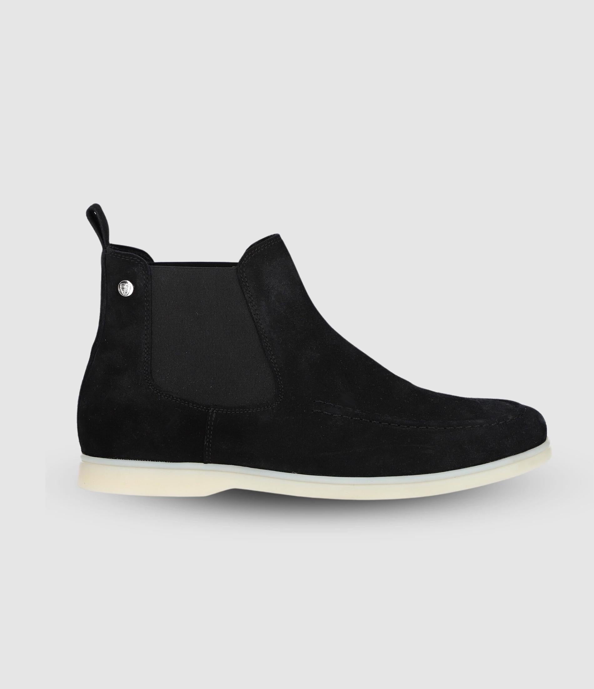 Bottine élastique suede noir OMAHA - IZAC