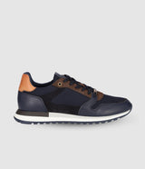 Sneakers suede et textile marine ORLAND - IZAC