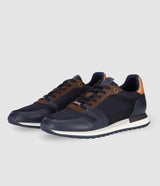 Sneakers suede et textile marine ORLAND IZAC