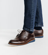 Brown derby shoes