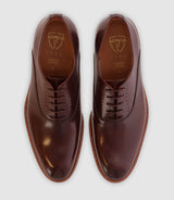 Brown derby shoes