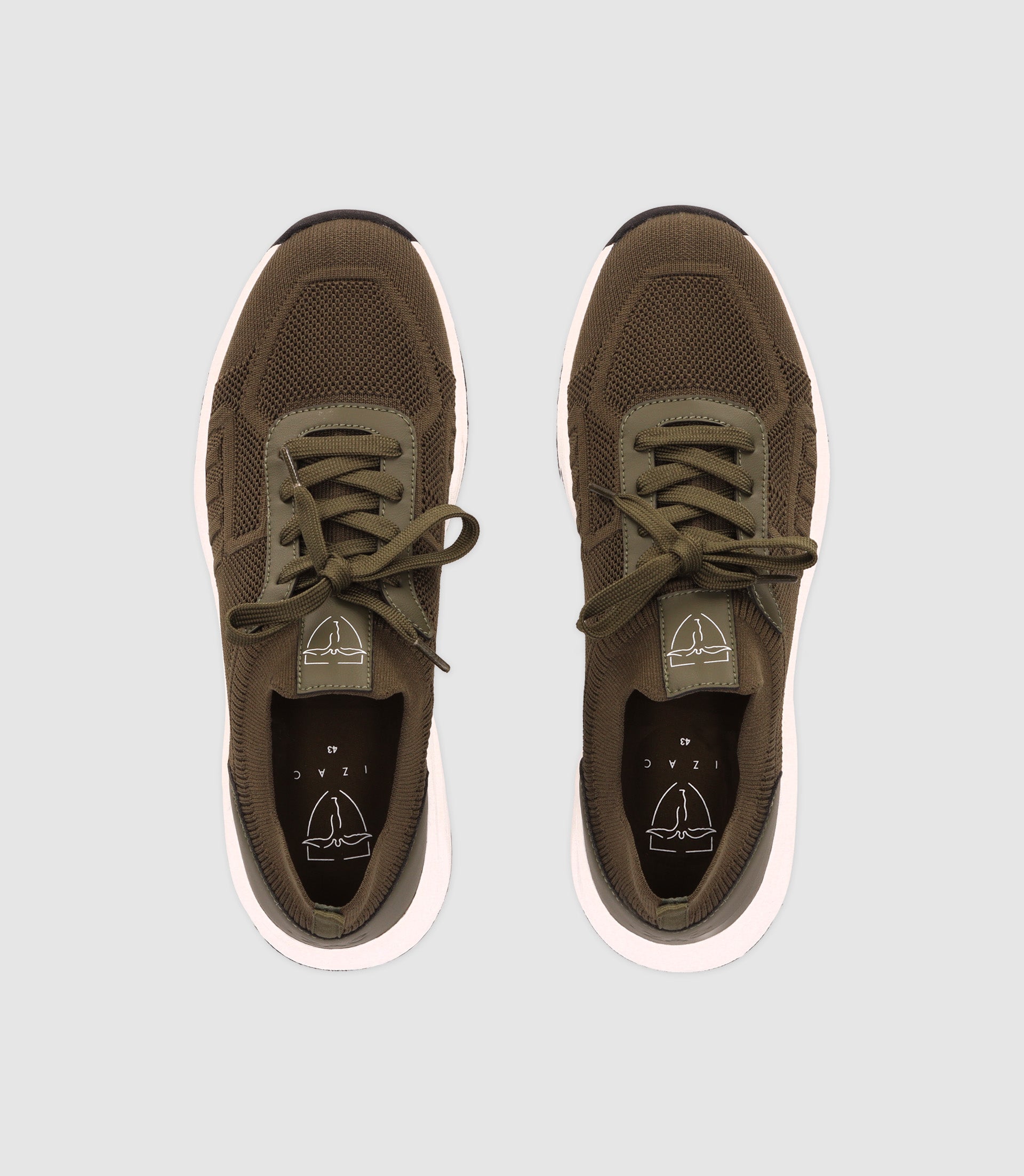 Khaki mesh sneakers