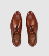 Brown leather derby shoes