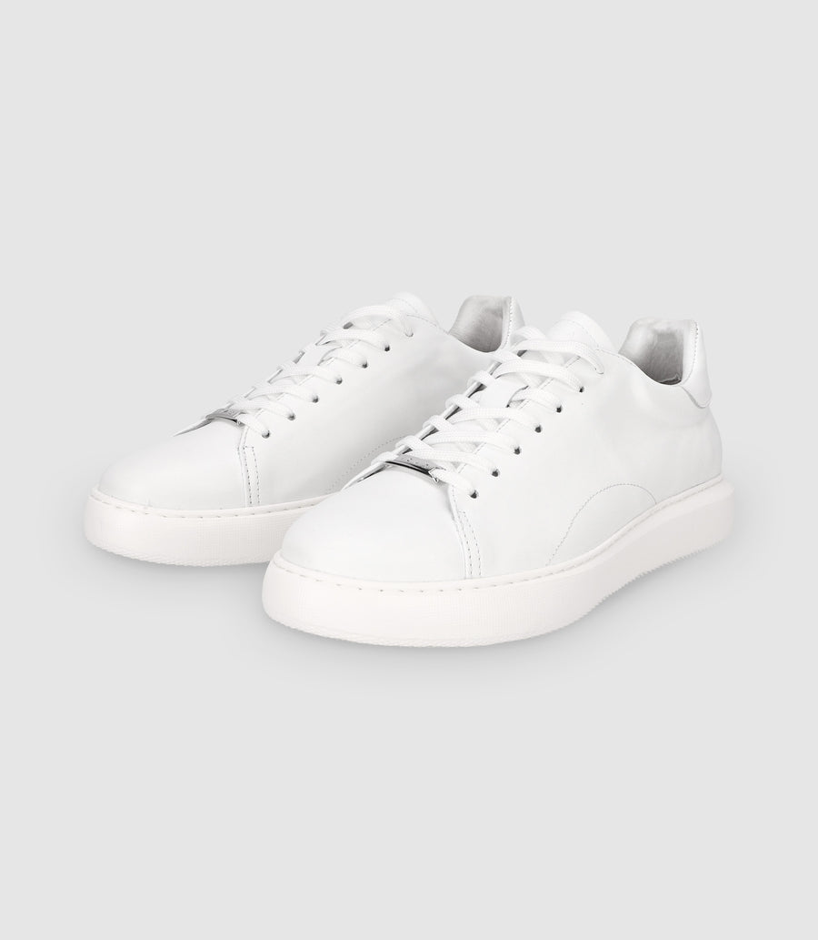 White leather sneakers