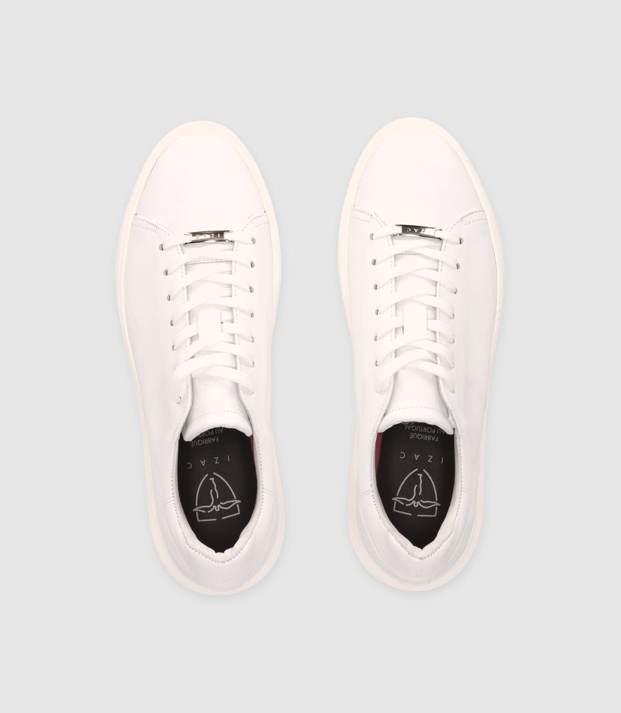 White leather sneakers