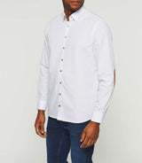 Kelly" camel and white casual shirt