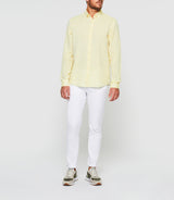 Chemise en lin jaune "Kiss" - IZAC