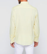 Chemise en lin jaune "Kiss" - IZAC