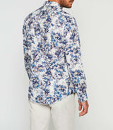 Koala" white and navy printed shirt