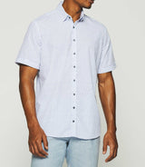 Kaito white and blue short -sleeved print shirt Kaito