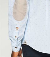 KELLY white and camel print regular shirt