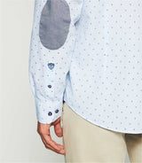 White and navy printed shirt KELLY