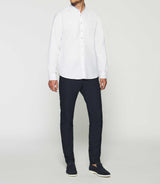 White and navy elbow patches shirt KENNY