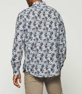 KHALYS navy floral print shirt