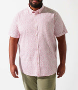 White and pink printed short sleeve shirt KIMBT