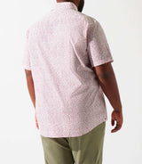 White and pink printed short sleeve shirt KIMBT