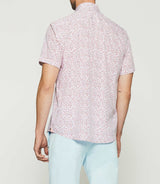 White and pink printed short sleeve shirt KIM