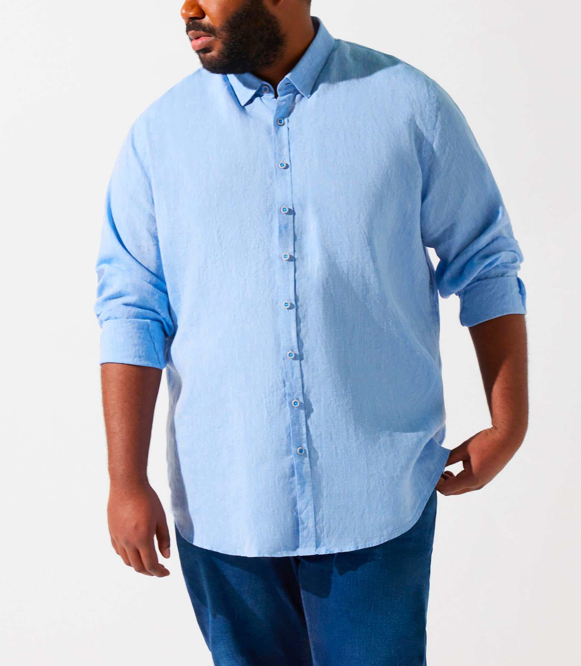 Kissbt's indigo blue unit shirt