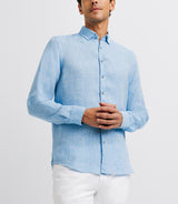 UNDIGO blue linen shirt