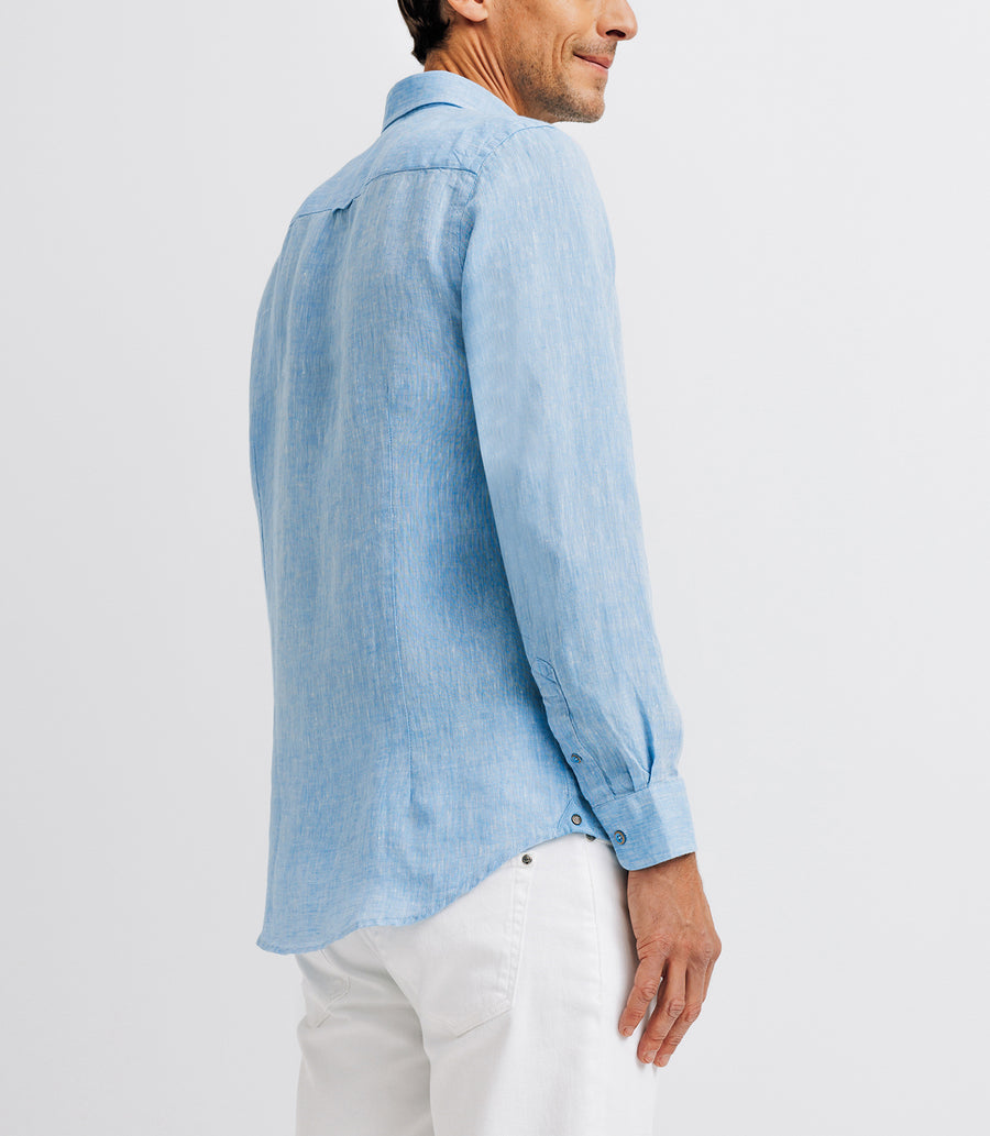 UNDIGO blue linen shirt