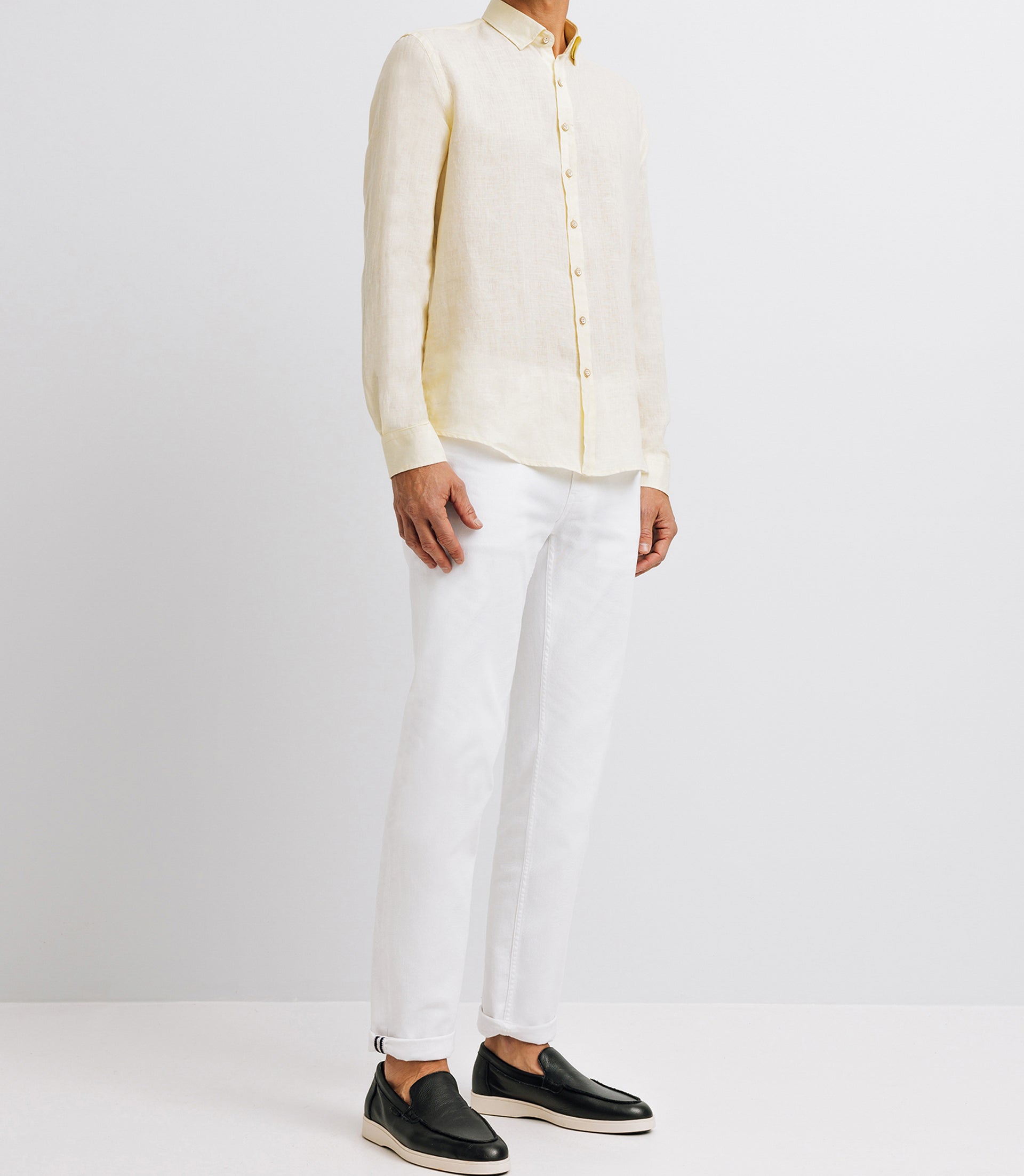 United yellow linen shirt