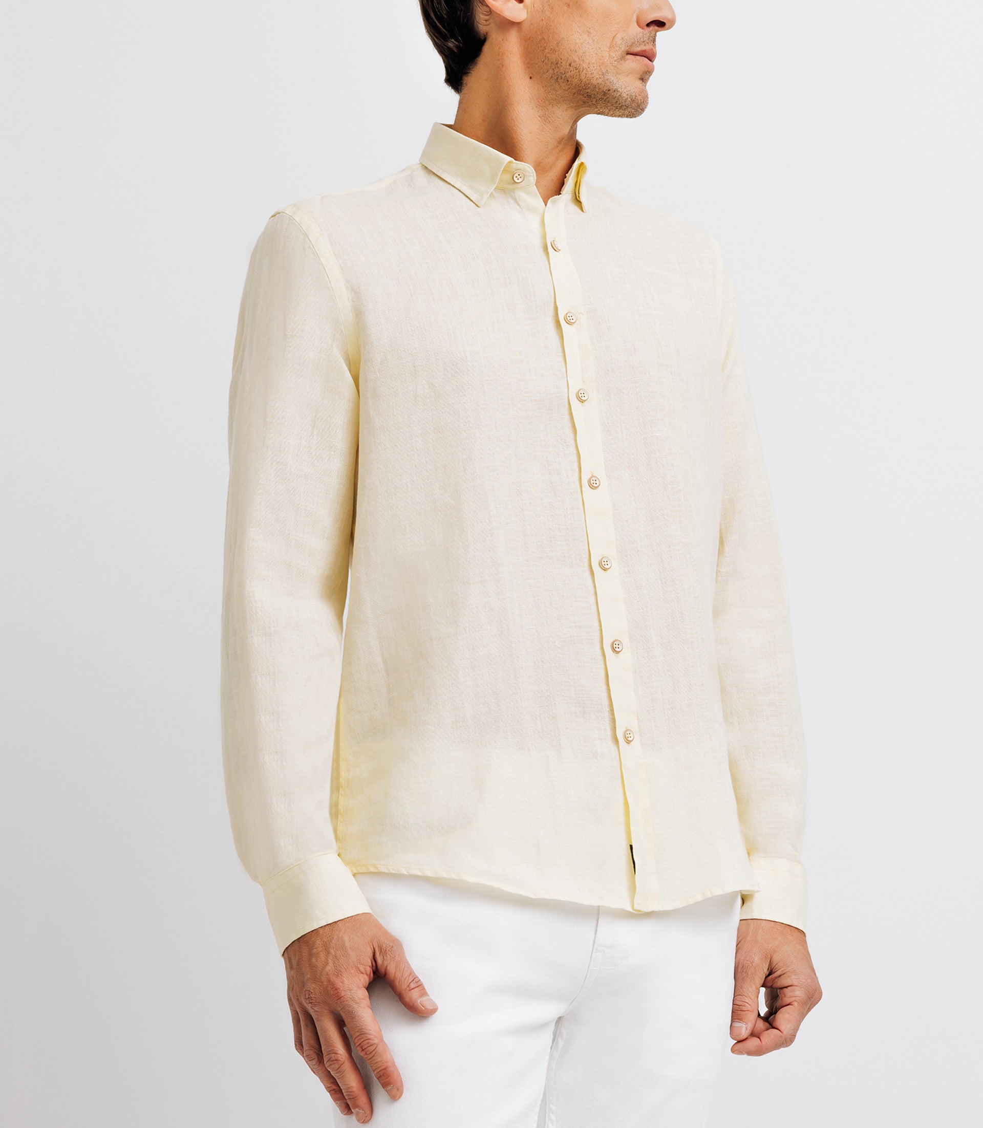 United yellow linen shirt