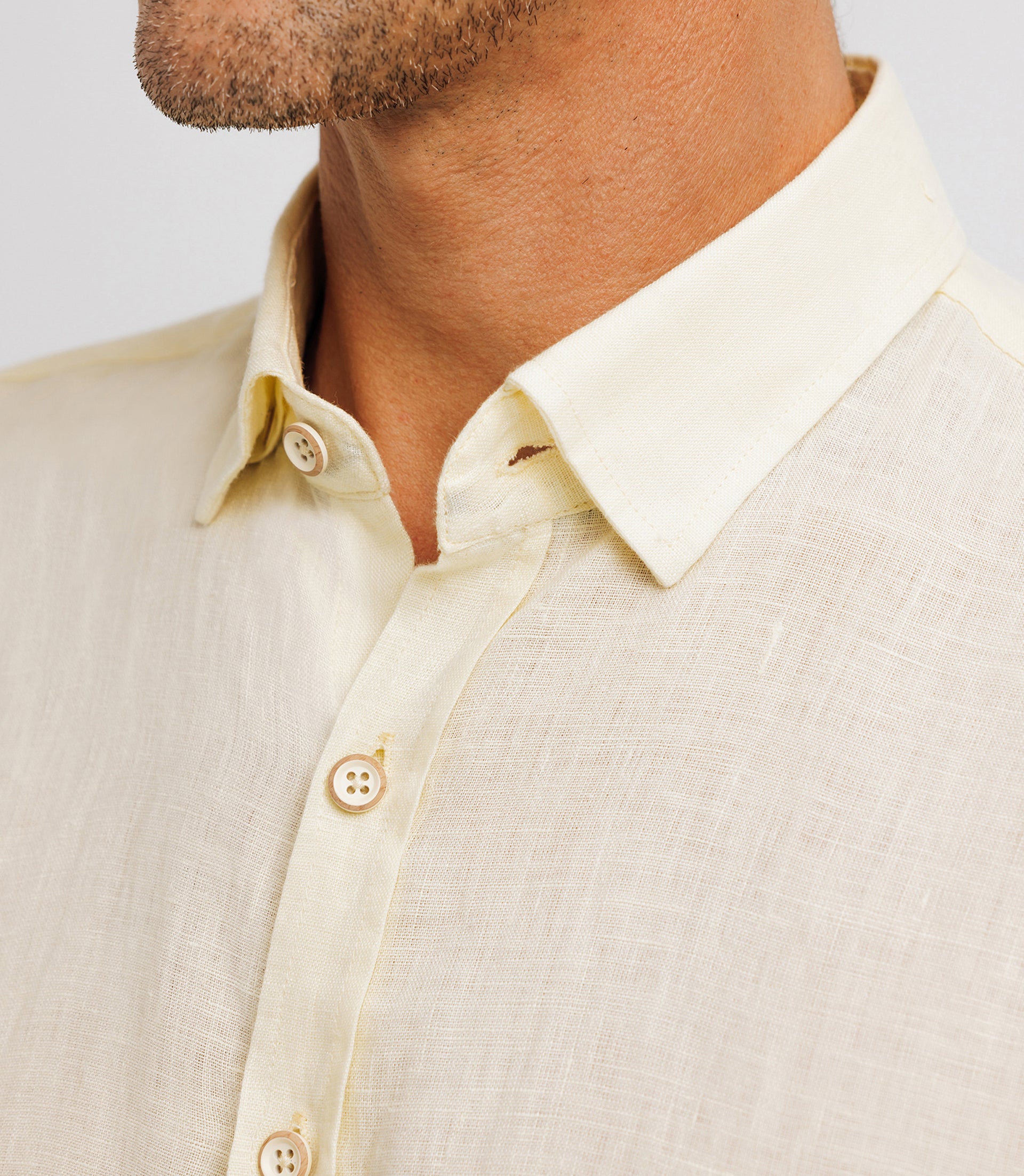 United yellow linen shirt