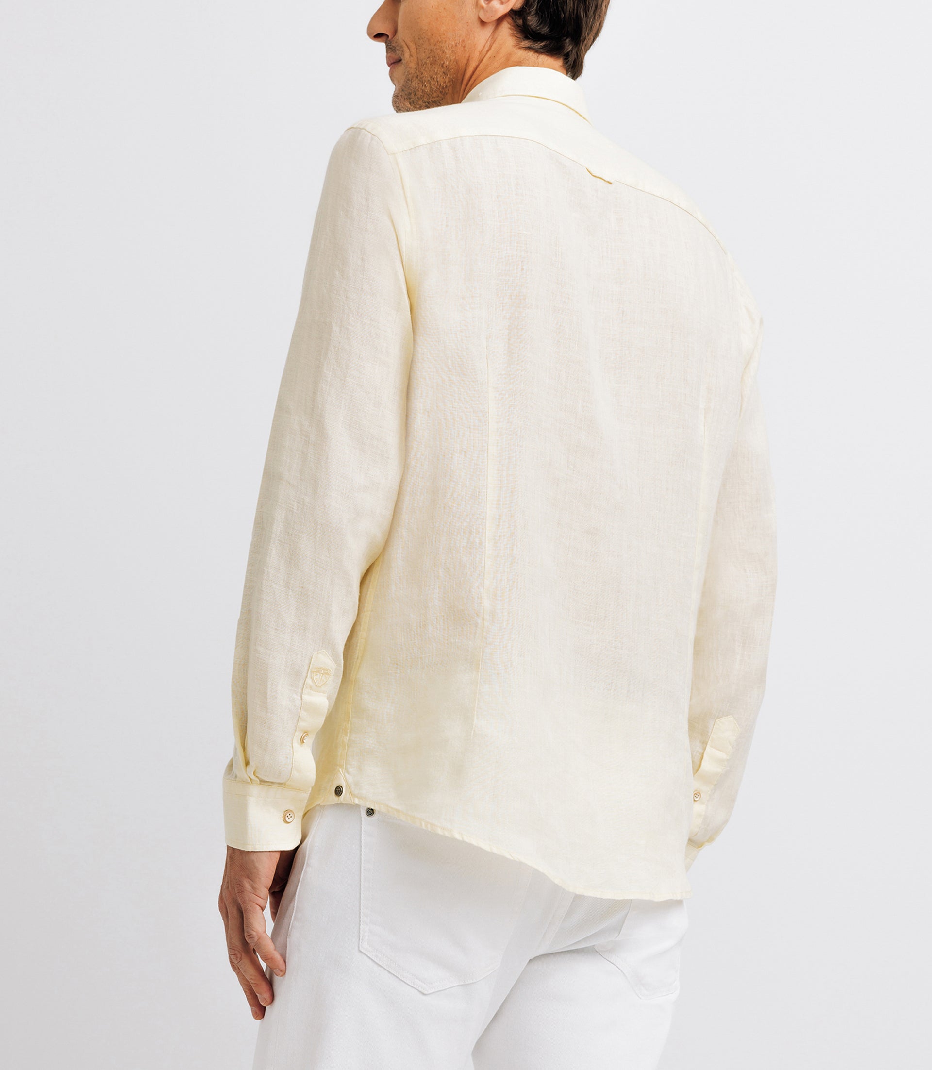 United yellow linen shirt