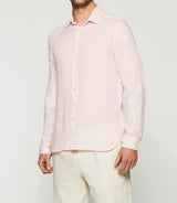 Plain pink linen shirt KISS