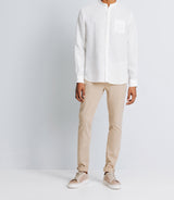 White linen casual shirt