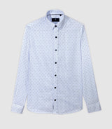 Blue printed casual shirt