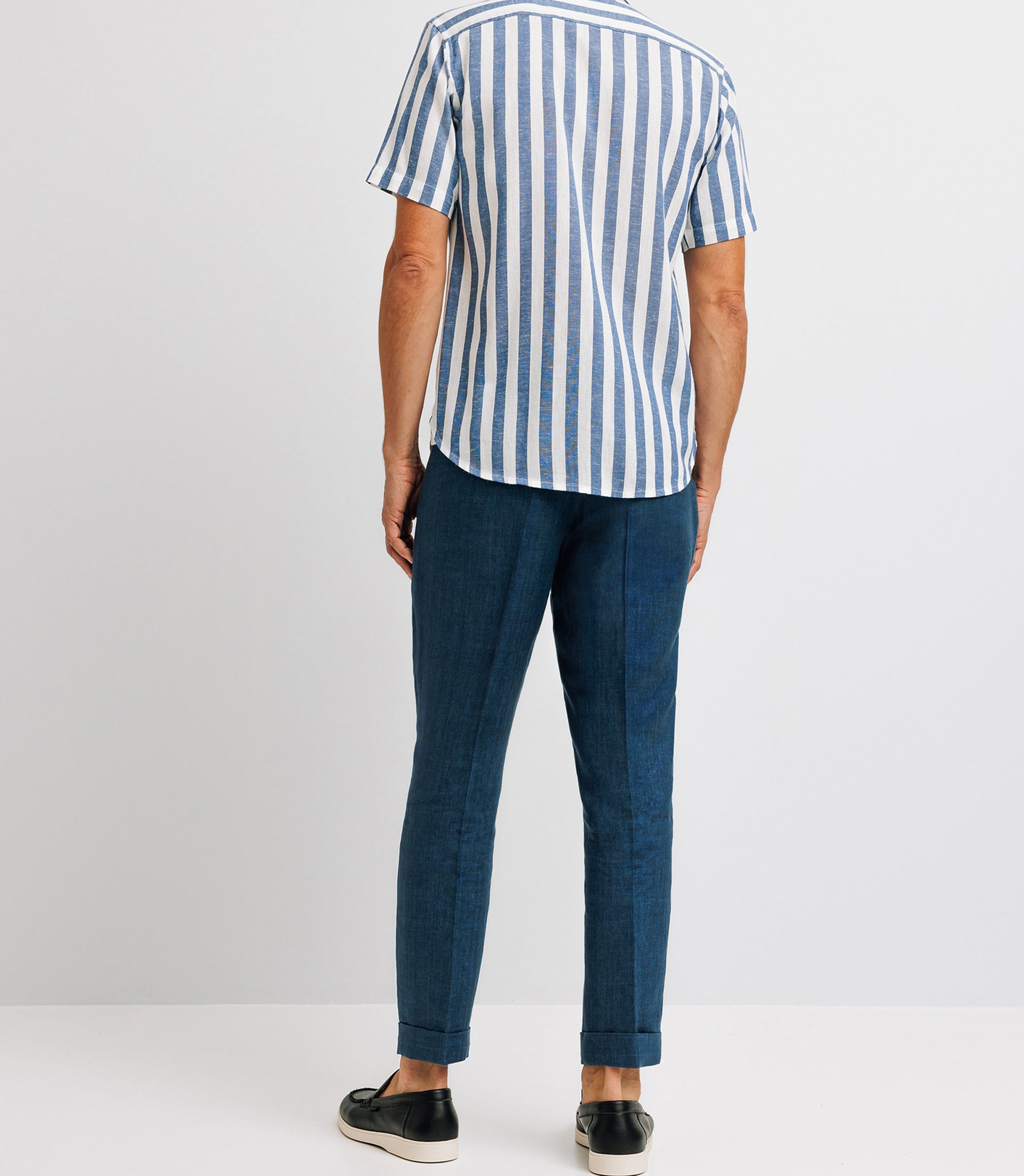 Blue striped casual shirt