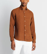 Chemise casual en lin truffe - IZAC