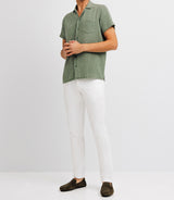 Chemise casual en coton verte - IZAC