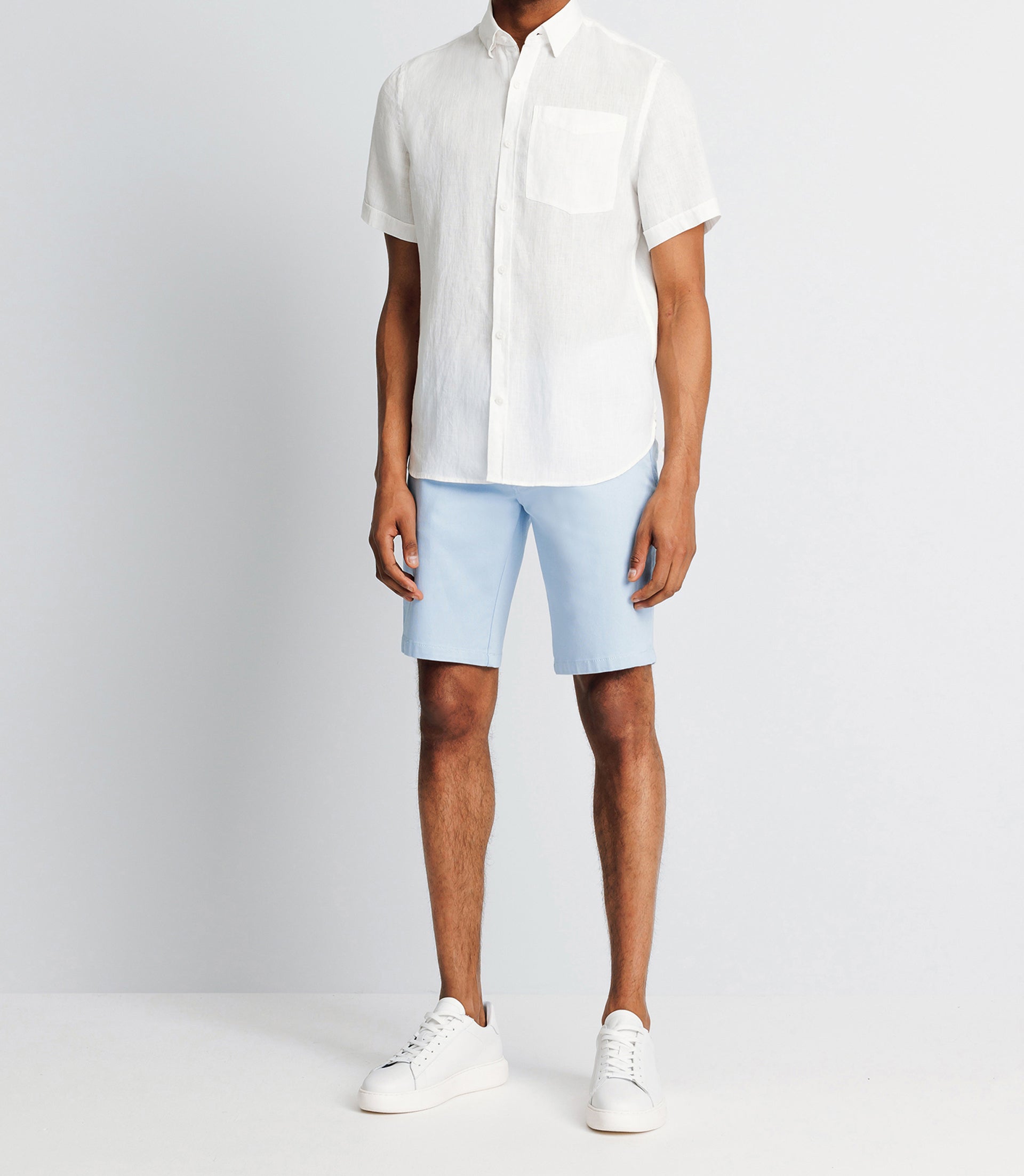 White linen casual shirt