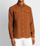 Chemise casual en lin truffe