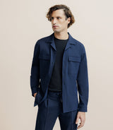 Chemise avec col boutonné bleu marine - IZAC