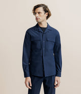 Chemise avec col boutonné bleu marine - IZAC