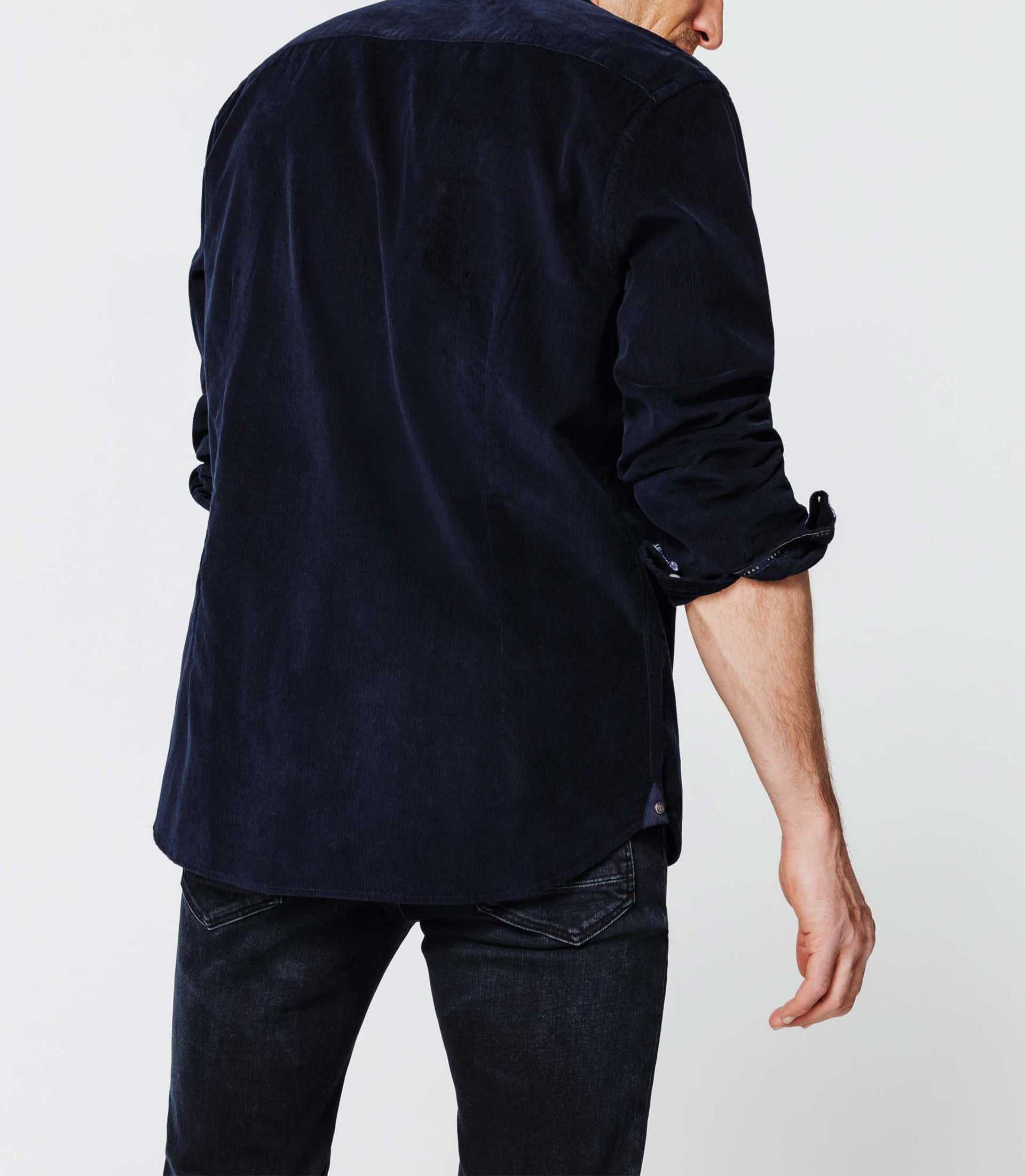 Navy velvet shirt