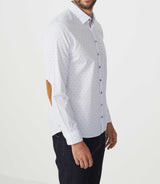 Aissam" white-camel casual shirt