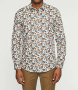 JALICE ecru print casual shirt