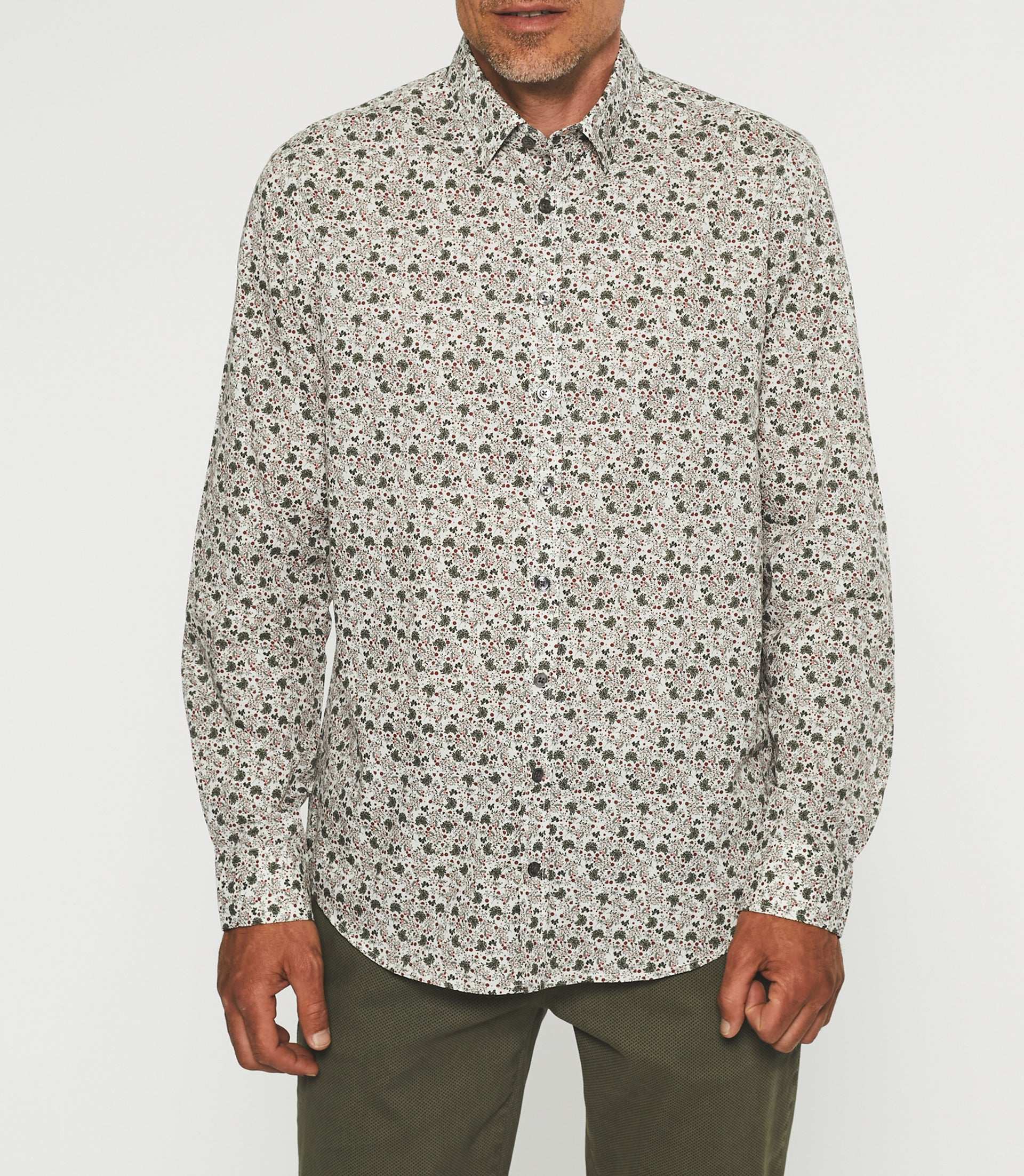 JONAS khaki print casual shirt