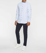 Chemise casual blanche et marine JOSH - IZAC