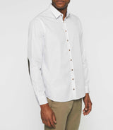 White and khaki printed casual shirt JULES