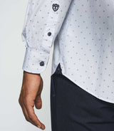 White and navy printed casual shirt JULES