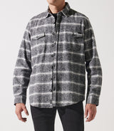 JUNON grey and white checkered overshirt