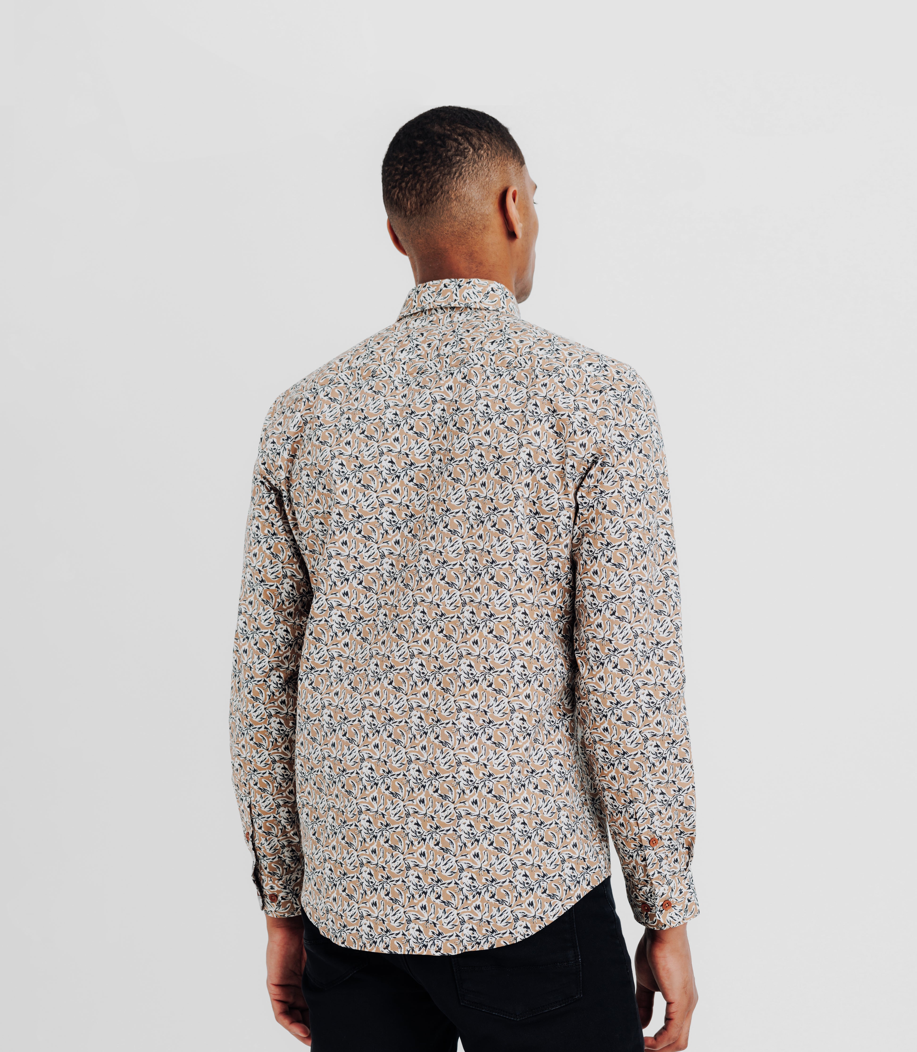 Shirt with Camel floral print