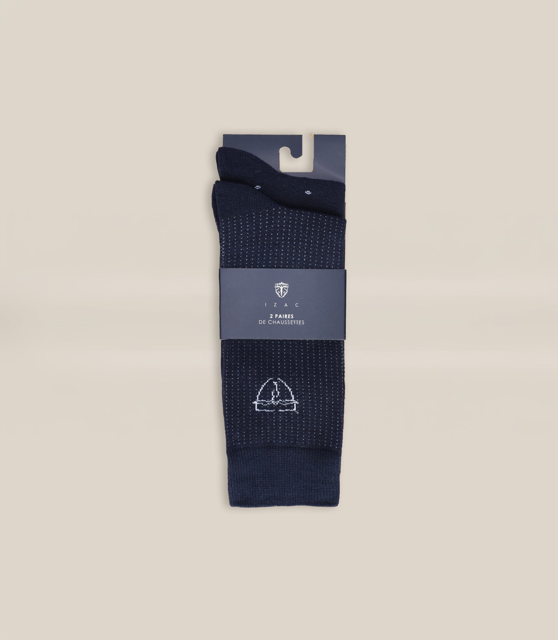 Pack of 2 plain navy socks